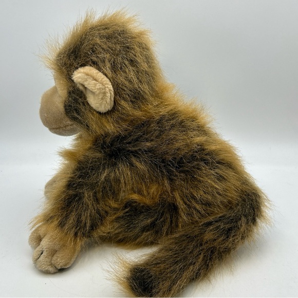 Monkey 10” Plush Realistic Brown Ape Chimp Ty 1998 Cha Cha Stuffed Animal Toy - Picture 7 of 10